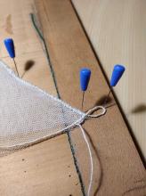 Ukončení jedné strany sítě s okem pro uchycení