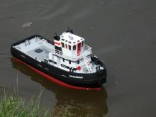 K vidění byl i jeden remorkér.